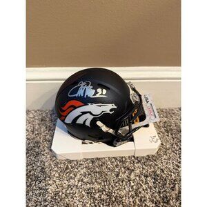 Terrell Davis signed autographed Denver Broncos Riddell Mini Helmet JSA COA